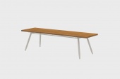Table Bar Teck Stipa 61x240